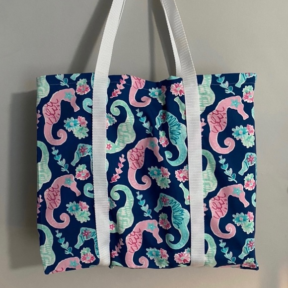 Large tote bag “Seahorses” - Picture 3 of 4